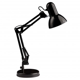 BRILLIANT 92706/06 | Henry Brilliant asztali lámpa 50cm vezeték kapcsoló elforgatható alkatrészek 1x E27 fekete