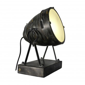 BRILLIANT 93685/06 | Fenna-BRI Brilliant asztali lámpa 34cm vezeték kapcsoló elforgatható alkatrészek 1x E27 fekete