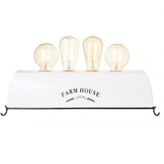 BRILLIANT 93785/05 | Farm-Life Brilliant asztali lámpa 13cm kapcsoló 4x E27 fehér, fekete
