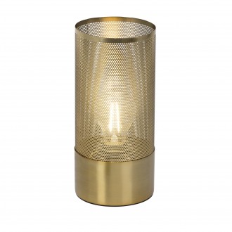 BRILLIANT 98940/18 | Gracian Brilliant asztali lámpa 28cm vezeték kapcsoló 1x E27 súrolt arany