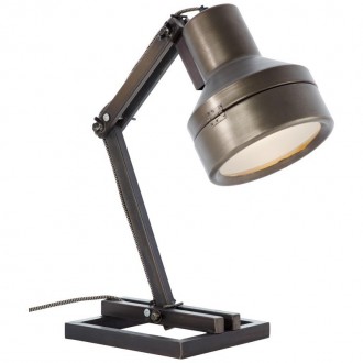 BRILLIANT 99037/46 | Hardwork Brilliant asztali lámpa 37cm vezeték kapcsoló elforgatható alkatrészek 1x E27 fekete