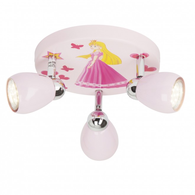 BRILLIANT G55934/17 | PrincessB Brilliant mennyezeti lámpa elforgatható alkatrészek 3x GU10 250lm 3000K pink