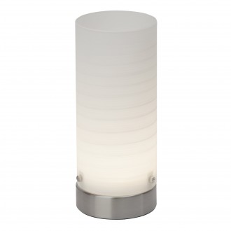 BRILLIANT G92968/05 | Daisy Brilliant asztali lámpa 20cm vezeték kapcsoló 1x LED 280lm 3000K szatén nikkel, fehér