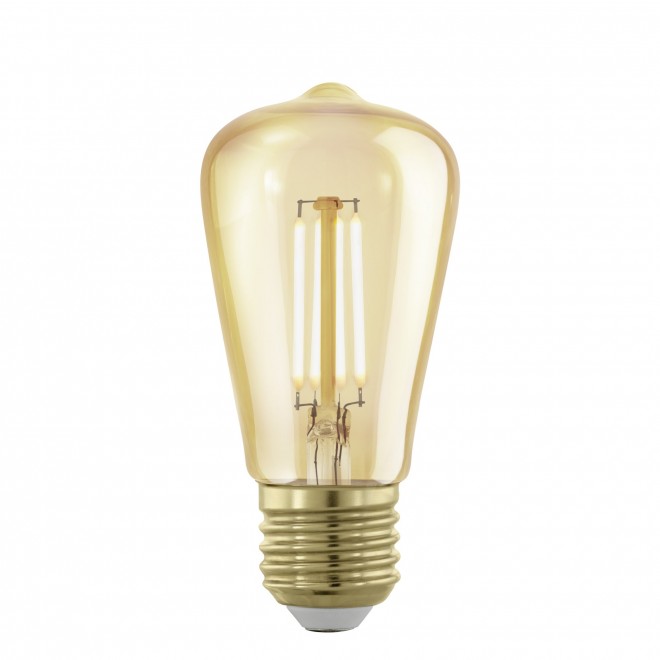 EGLO 110066 | E27 4W -> 28W Eglo Edison ST48 LED fényforrás filament, golden age 300lm 1700K szabályozható fényerő 360° CRI>80