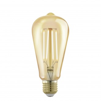 EGLO 110067 | E27 4W -> 28W Eglo Edison ST64 LED fényforrás filament, golden age 300lm 1700K szabályozható fényerő 360° CRI>80