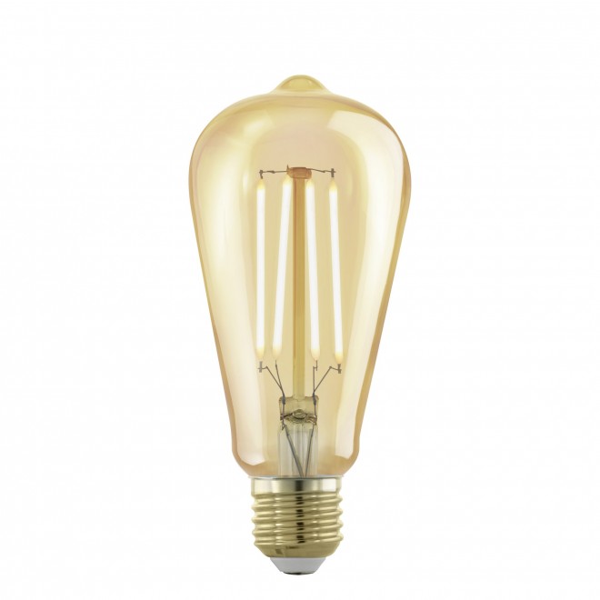 EGLO 110067 | E27 4W -> 28W Eglo Edison ST64 LED fényforrás filament, golden age 300lm 1700K szabályozható fényerő 360° CRI>80