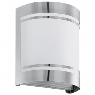 EGLO 30191 | Cerno Eglo fali lámpa 1x E27 IP44 nemesacél, rozsdamentes acél, szatén