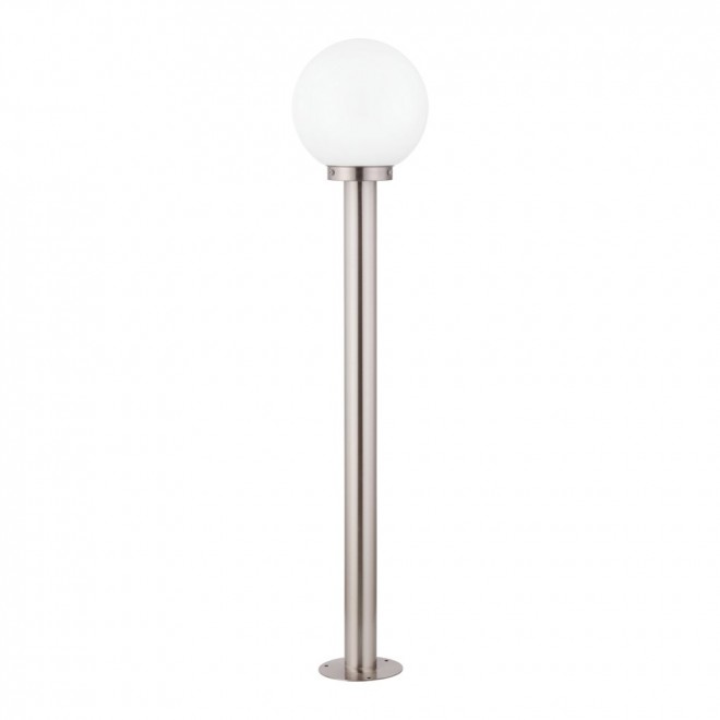 EGLO 30207 | Nisia Eglo álló lámpa 100cm 1x E27 IP44 nemesacél, rozsdamentes acél, fehér