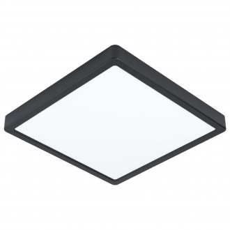 EGLO 30762 | Fueva-5 Eglo fali, mennyezeti LED panel négyzet 1x LED 2500lm 4000K IP44 fekete, fehér