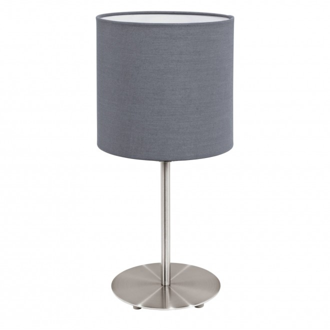 EGLO 31596 | Eglo-Pasteri-G Eglo asztali lámpa 40cm vezeték kapcsoló 1x E27 matt szürke, fehér, matt nikkel