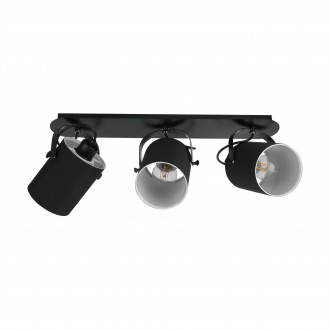 EGLO 33647 | Villabate Eglo spot lámpa elforgatható alkatrészek 3x E27 fekete, fehér