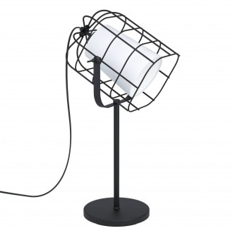 EGLO 43421 | Bittams Eglo asztali lámpa 57cm vezeték kapcsoló 1x E27 fekete, fehér