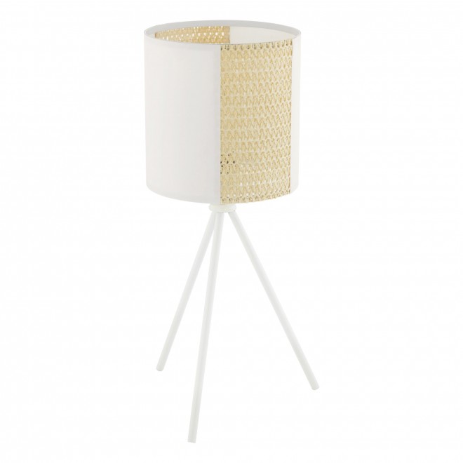 EGLO 43555 | Arnhem Eglo asztali lámpa 61,5cm vezeték kapcsoló 1x E27 fehér, natúr