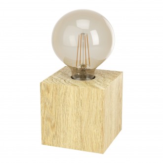 EGLO 43733 | Prestwick Eglo asztali lámpa kocka 9,5cm vezeték kapcsoló 1x E27 natúr