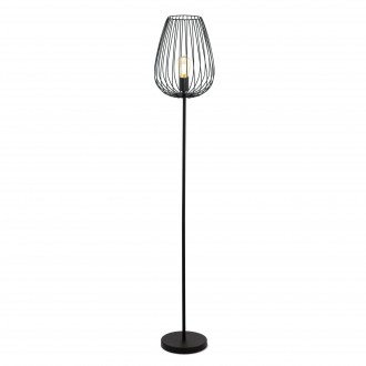 EGLO 49474 | Newtown Eglo álló lámpa 159,5cm taposókapcsoló 1x E27 fekete