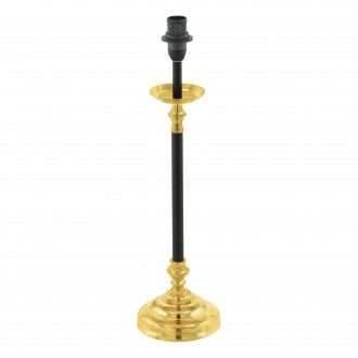EGLO 49624 | Trungle Eglo asztali lámpa 44,5cm kapcsoló 1x E14 fekete, sárgaréz