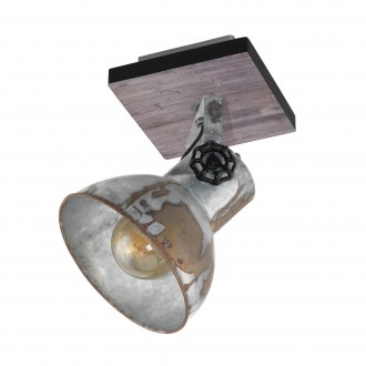 EGLO 49648 | Barnstaple Eglo spot lámpa elforgatható alkatrészek 1x E27 antikolt barna, fekete, antikolt cink