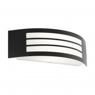 EGLO 75422 | Leiros Eglo fali lámpa 1x E27 IP44 fekete, fehér