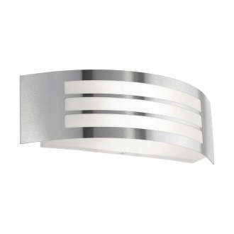 EGLO 75423 | Leiros Eglo fali lámpa 1x E27 IP44 nemesacél, rozsdamentes acél, fehér