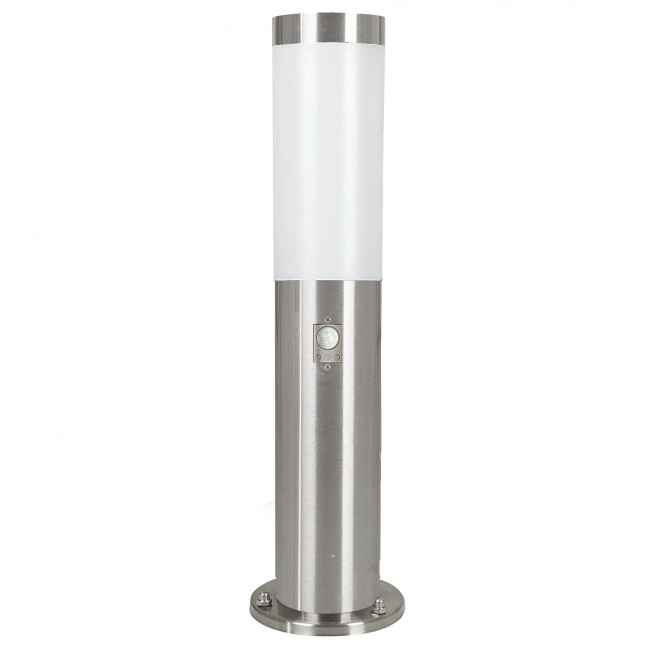EGLO 83279 | Helsinki Eglo álló lámpa 45cm mozgásérzékelő 1x E27 IP44 nemesacél, rozsdamentes acél, fehér