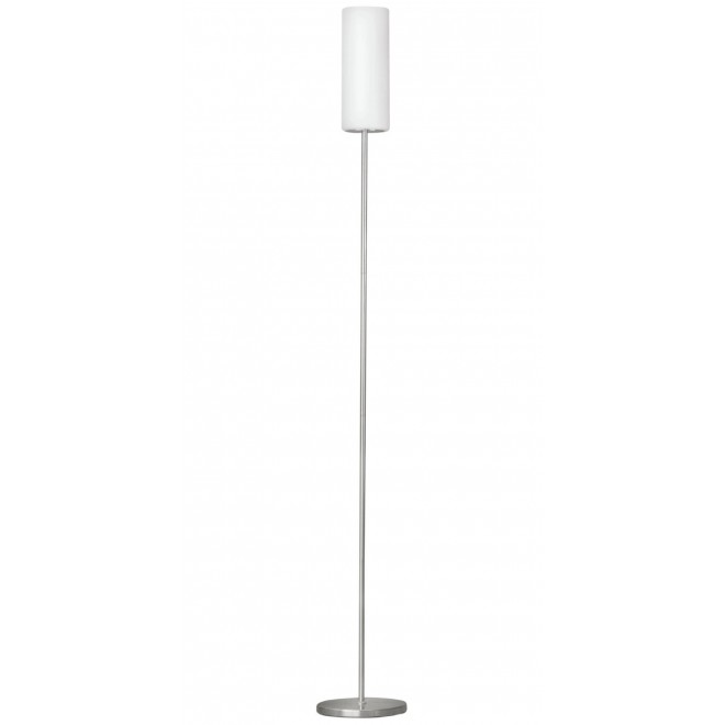 EGLO 85982 | Troy3 Eglo álló lámpa 153cm taposókapcsoló 1x E27 matt nikkel, fehér, szatén
