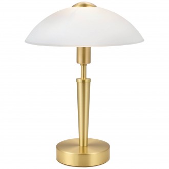 EGLO 87254 | Solo1 Eglo asztali lámpa 35cm fényerőszabályzós érintőkapcsoló szabályozható fényerő 1x E14 sárgaréz, fehér