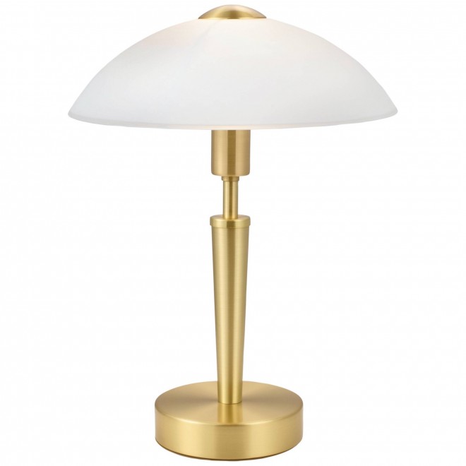 EGLO 87254 | Solo1 Eglo asztali lámpa 35cm fényerőszabályzós érintőkapcsoló szabályozható fényerő 1x E14 sárgaréz, fehér