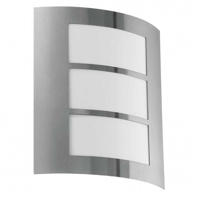 EGLO 88139 | City Eglo fali lámpa 1x E27 IP44 nemesacél, rozsdamentes acél, fehér