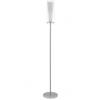 EGLO 89836 | Pinto Eglo álló lámpa 147cm taposókapcsoló 1x E27 króm, fehér, átlátszó