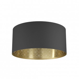 EGLO 900144 | Zaragoza Eglo mennyezeti lámpa kerek 1x E27 fekete, arany, minta