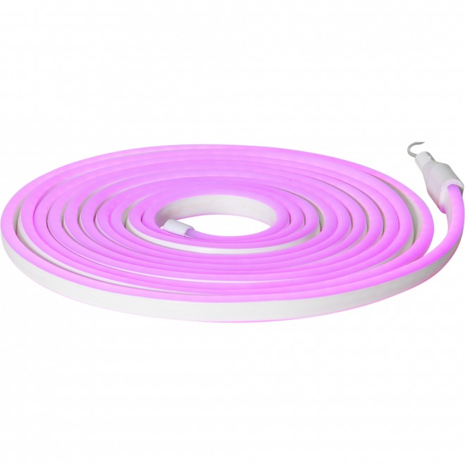 EGLO 900219 | Flatneon-IP Eglo LED szalag lámpa vezetékkel, villásdugóval elátott 480x LED IP44 pink, fehér