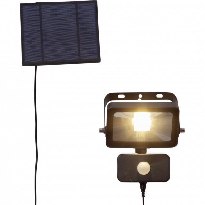 EGLO 900247 | Villagrappa Eglo leszúrható lámpa mozgásérzékelő, fényérzékelő szenzor - alkonykapcsoló napelemes/szolár, elforgatható alkatrészek 1x LED 800lm 3000K IP44 fekete
