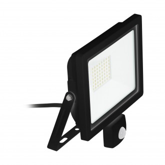 EGLO 900257 | Faedo Eglo fényvető lámpa mozgásérzékelő elforgatható alkatrészek 1x LED 10000lm 4000K IP44 fekete, átlátszó