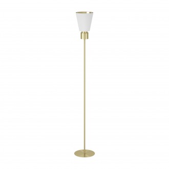 EGLO 900378 | Aglientina Eglo álló lámpa 170cm taposókapcsoló 1x E27 súrolt arany, fehér