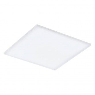 EGLO 900568 | Trupiana Eglo mennyezeti LED panel - CCT - backlight négyzet távirányító szabályozható fényerő, állítható színhőmérséklet, színváltós 1x LED 2600lm 2700 <-> 6500K fehér, opál