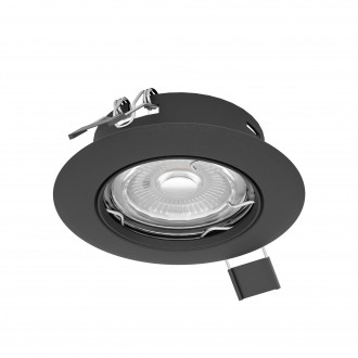 EGLO 900754 | Peneto Eglo beépíthető lámpa kerek 3 darabos szett Ø78mm 3x GU10 750lm 3000K fekete