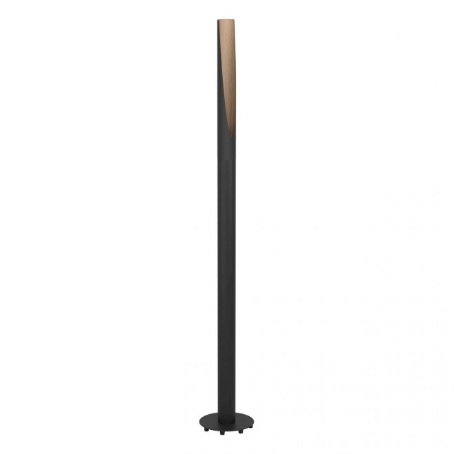 EGLO 900877 | Barbotto Eglo álló lámpa rúd 136,5cm taposókapcsoló 1x GU10 345lm 3000K fekete, sötét fa