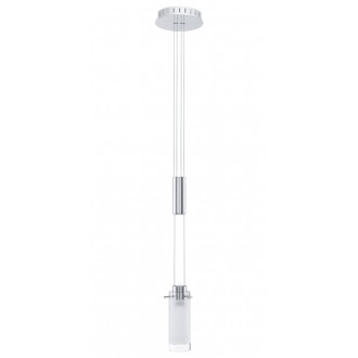 EGLO 91545 | Aggius Eglo függeszték lámpa ellensúlyos, állítható magasság 1x LED 400lm 3000K króm, fehér, áttetsző