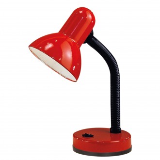 EGLO 9230 | Basic Eglo asztali lámpa 30cm kapcsoló flexibilis 1x E27 piros, fekete, fehér