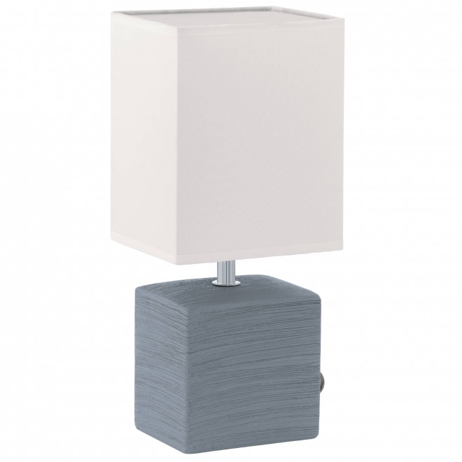 EGLO 93044 | Mataro Eglo asztali lámpa 30cm vezeték kapcsoló 1x E14 szürke, fehér