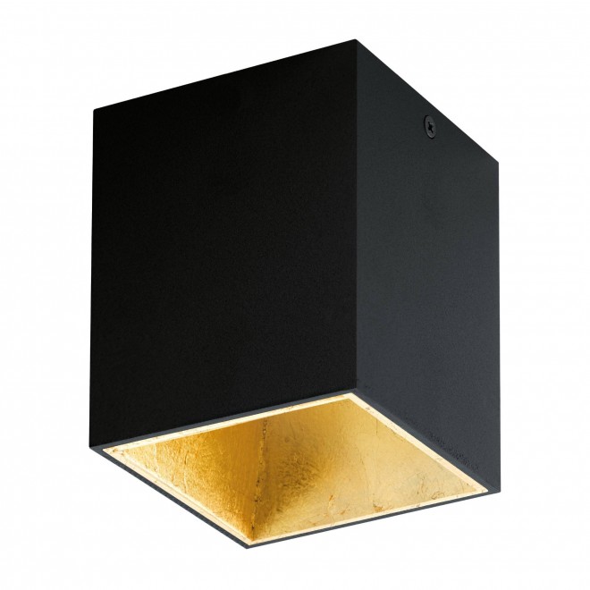 EGLO 94497 | Polasso Eglo mennyezeti lámpa kocka 1x LED 340lm 3000K fekete, arany