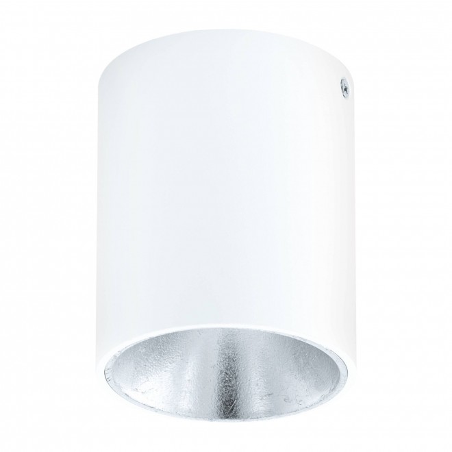 EGLO 94504 | Polasso Eglo mennyezeti lámpa henger 1x LED 340lm 3000K fehér, ezüst