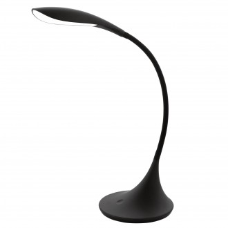 EGLO 94673 | Dambera Eglo asztali lámpa 37,5cm fényerőszabályzós érintőkapcsoló flexibilis, szabályozható fényerő 1x LED 520lm 3000K fekete, opál