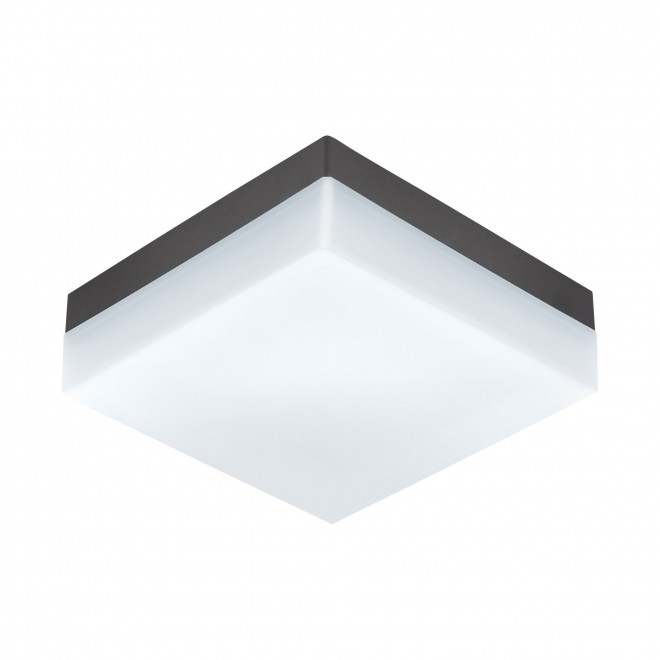 EGLO 94872 | Sonella Eglo fali, mennyezeti lámpa téglatest 1x LED 820lm 3000K IP44 antracit, fehér
