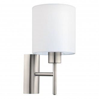EGLO 94924 | Eglo-Pasteri-W Eglo falikar lámpa kapcsoló 1x E27 matt fehér, matt nikkel