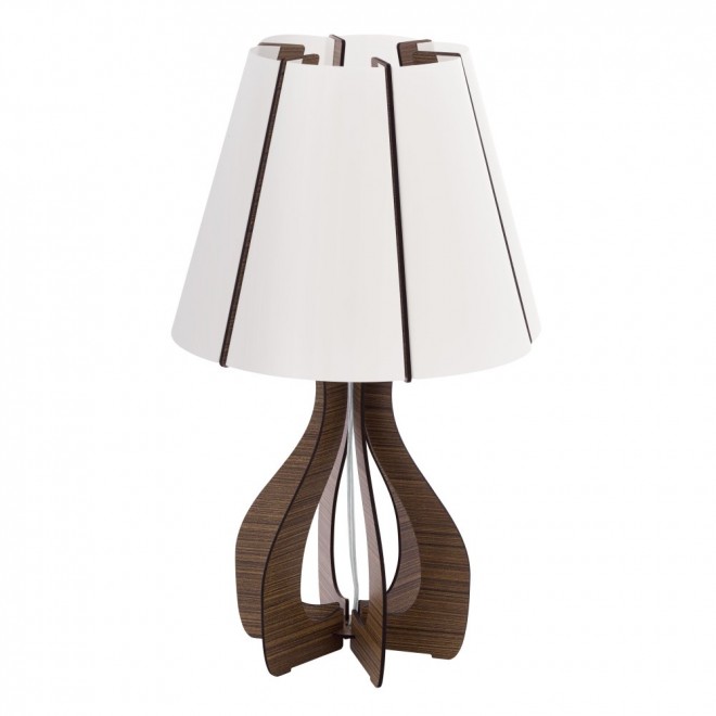EGLO 94954 | Tindori Eglo asztali lámpa 45cm vezeték kapcsoló 1x E27 barna, fehér