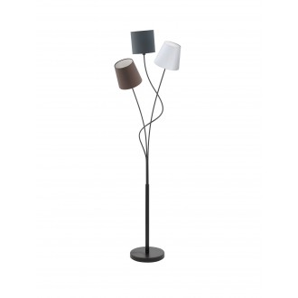 EGLO 94995 | Almeida Eglo álló lámpa 152cm taposókapcsoló 3x E14 fekete, fehér, barna