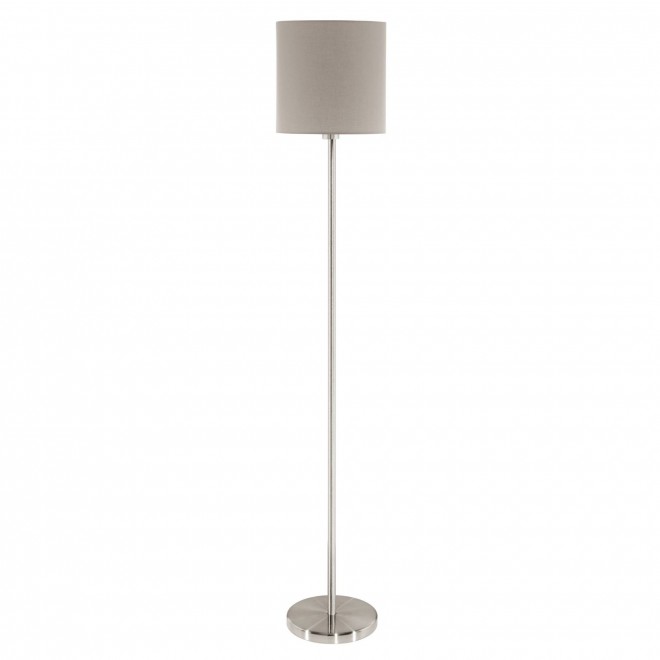 EGLO 95167 | Eglo-Pasteri-T Eglo álló lámpa 157,5cm taposókapcsoló 1x E27 matt taupe, fehér, matt nikkel