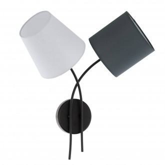EGLO 95193 | Almeida Eglo falikar lámpa 2x E14 fekete, fehér, antracit