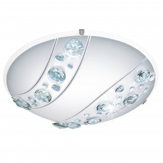 EGLO 95576 | Nerini Eglo fali, mennyezeti lámpa kerek 1x LED 1500lm 4000K fehér, áttetsző, kristály
